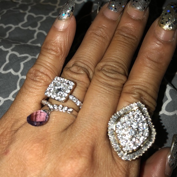 Custom diamond ring , band diamond cocktail ring - Picture 3 of 4